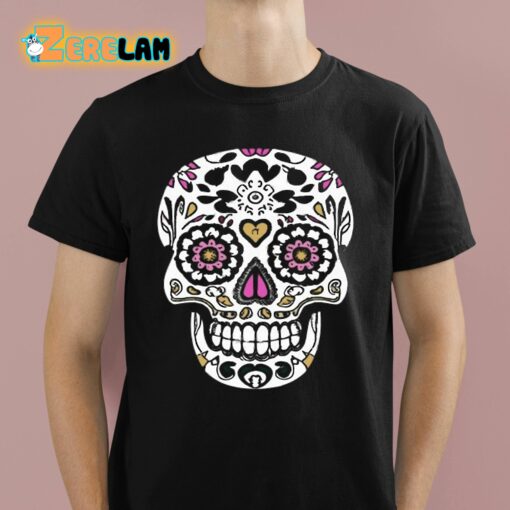 Skull Skeleton Flower Funny Shirt