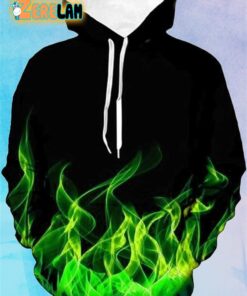 Smoke Flame All Over Print Hoodie