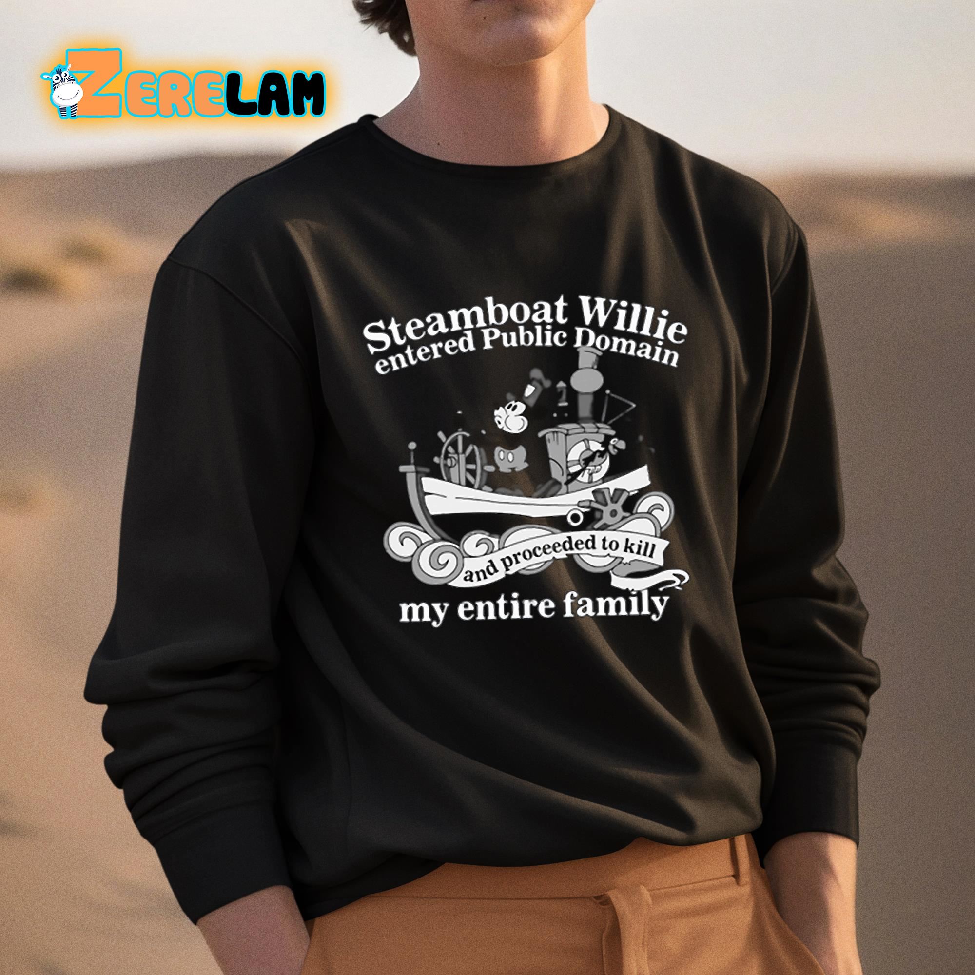 Steamboat Willie Entered Public Domain Shirt - Zerelam