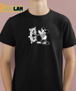 Steamboat Willie Mickey Mouse With Hat And Bandanna Shirt - Zerelam