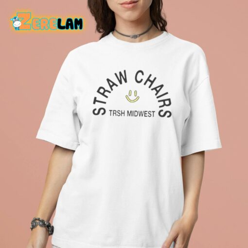 Straw Chairs Smiley Face Shirt