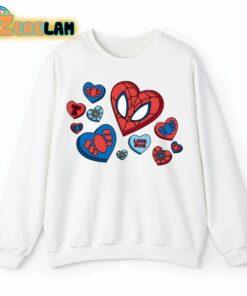 Stuck On You Love Bug Spiderman Valentine Sweatshirt