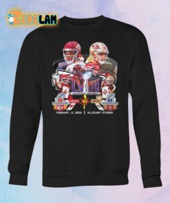 Super Bowl LVIII Chiefs Vs 49ers February 11 2024 Allegiant Stadium Shirt 2