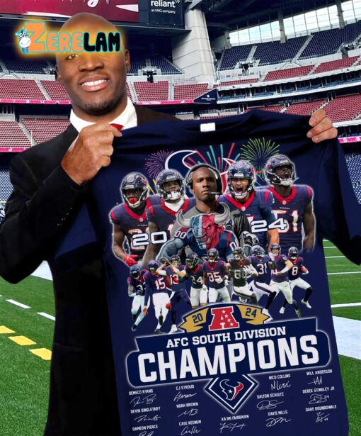 Texans 2024 AFC South DIvision Champions Shirt