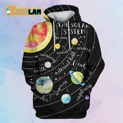 The Solar System Black Universe Hoodie