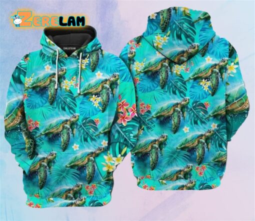 Turtle Tropical Style Loves So Lovely Hoodie