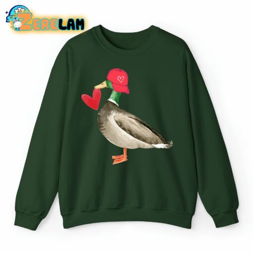 Valentine Mallard Duck Hunting Sweatshirt