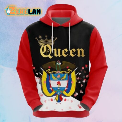 Colombia Queen Valentine Day Hoodie