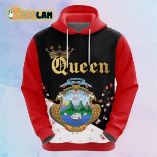 Costa Rica Queen Valentine Day Hoodie