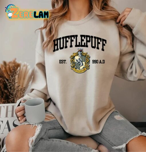 Vintage Hufflepuff Est 990 A.D Wizard Hogwarts House Sweatshirt