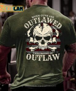 When Guns Are Outlawed I Will Become An Outlaw USA Flag Shirt