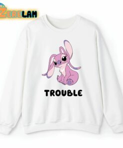 Where I Go Trouble Follows Trouble Stitch Couple Sweatshirt