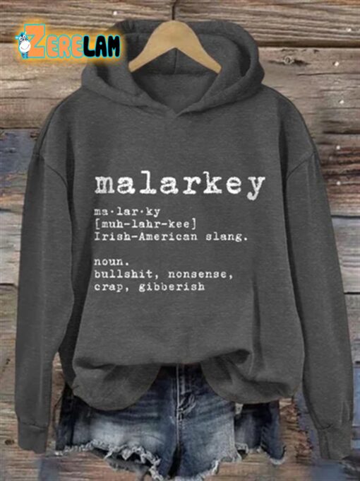 Malarkey Irish American Slang Sweatshirt