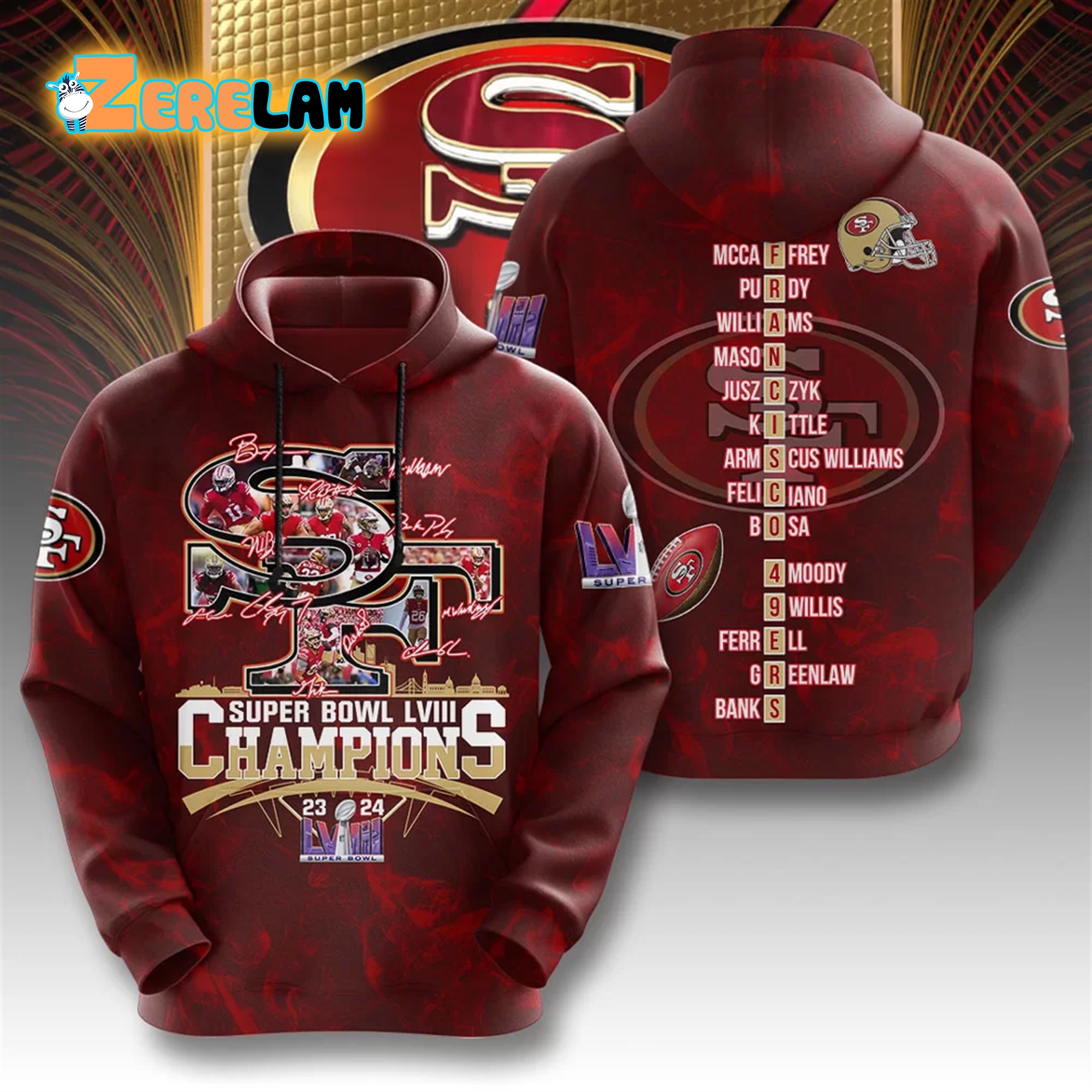 San Francisco 49ers sweatshirt hoodie '47 throwback Super Bowl XXIII  Champions