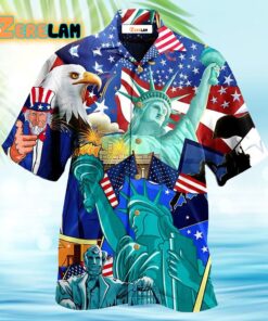 America Eagle Love You Freedom Hawaiian Shirt