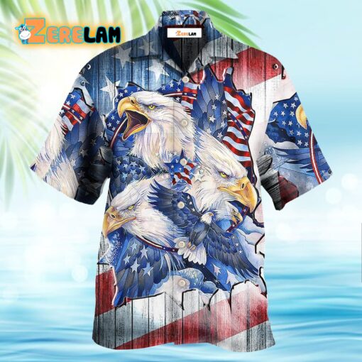 America Eagle Proud Amazing Patriotic Hawaiian Shirt