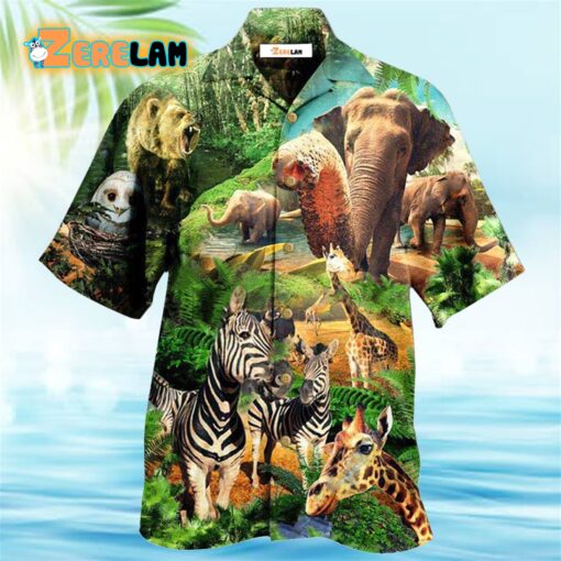 Animals Love And Conserve Our Wildlife and Diversity Hawaiian Shirt