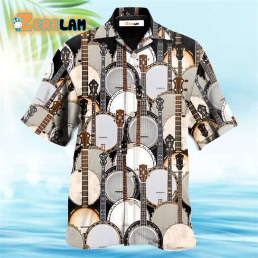 Banjo Love Music Pattern Hawaiian Shirt