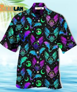 Bat Neon Magic Hawaiian Shirt
