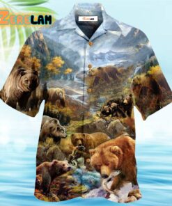 Bear Into The Wild Beautiful Country And Live Happily Hawaiian Shirt