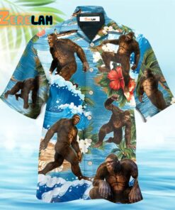 Bigfoot Tropical Style Hawaiian Shirt