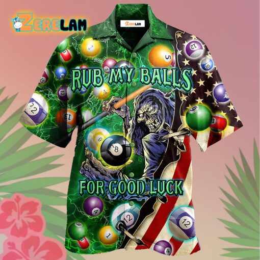 Billiard Rub My Balls For Good Luck America Hawaiian Shirt