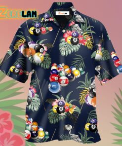Billiard Tropical Leaf Style Hawaiian Shirt