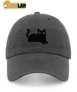 Black Cat Embroidered Hat