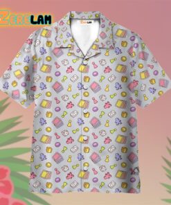 Board Game Objects Meeples White Hawaiian Shirt