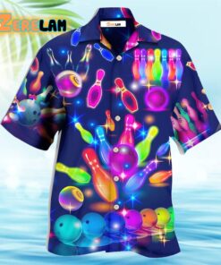 Bowling Neon Style Hawaiian Shirt