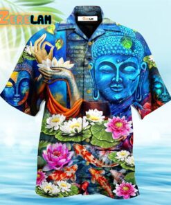 Buddha What You Think You Become With Flowers Hawaiian Shirt