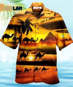 Camel Desert Is Under The Sunlight Hawaiian Shirt