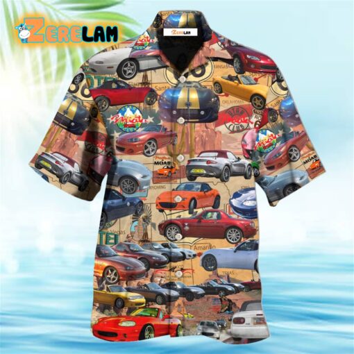 Car Lover Utah Miata Club Route 66 Hawaiian Shirt