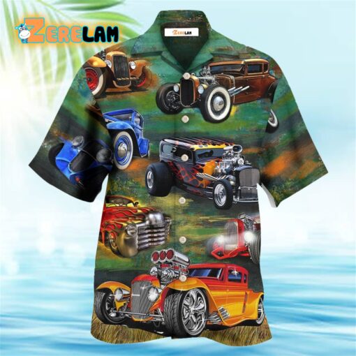 Car Luxury Retro Vintage Style Hawaiian Shirt