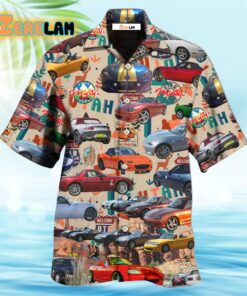 Car Summer Tropical Island Lover Color Hawaiian Shirt