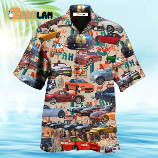 Car Summer Tropical Island Lover Color Hawaiian Shirt