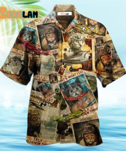 Cat Amazing Pilot Hawaiian Shirt