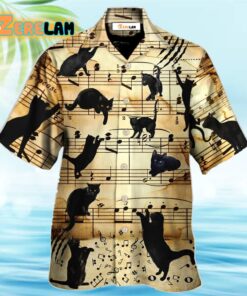 Cat Love Music Note Hawaiian Shirt