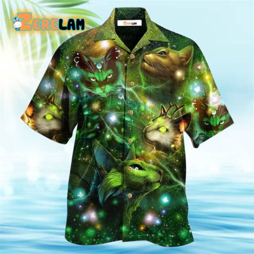 Cat Love Night And Star Mysterious Hawaiian Shirt