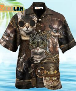 Cat Streampunk Hawaiian Shirt