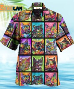 Cat Sykel Crazy For Cats Kitty Hawaiian Shirt