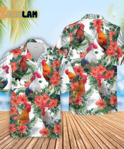 Chicken Hawaiian Flowers Hawaiian Shirt