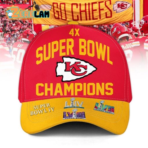 Chiefs 4X Super Bowl LVIII Champions Hat