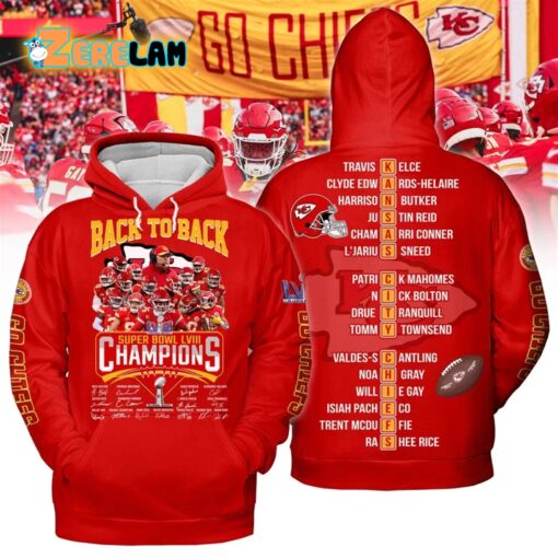 Chiefs Back To Back Super Bowl LVIII Champions Hoodie