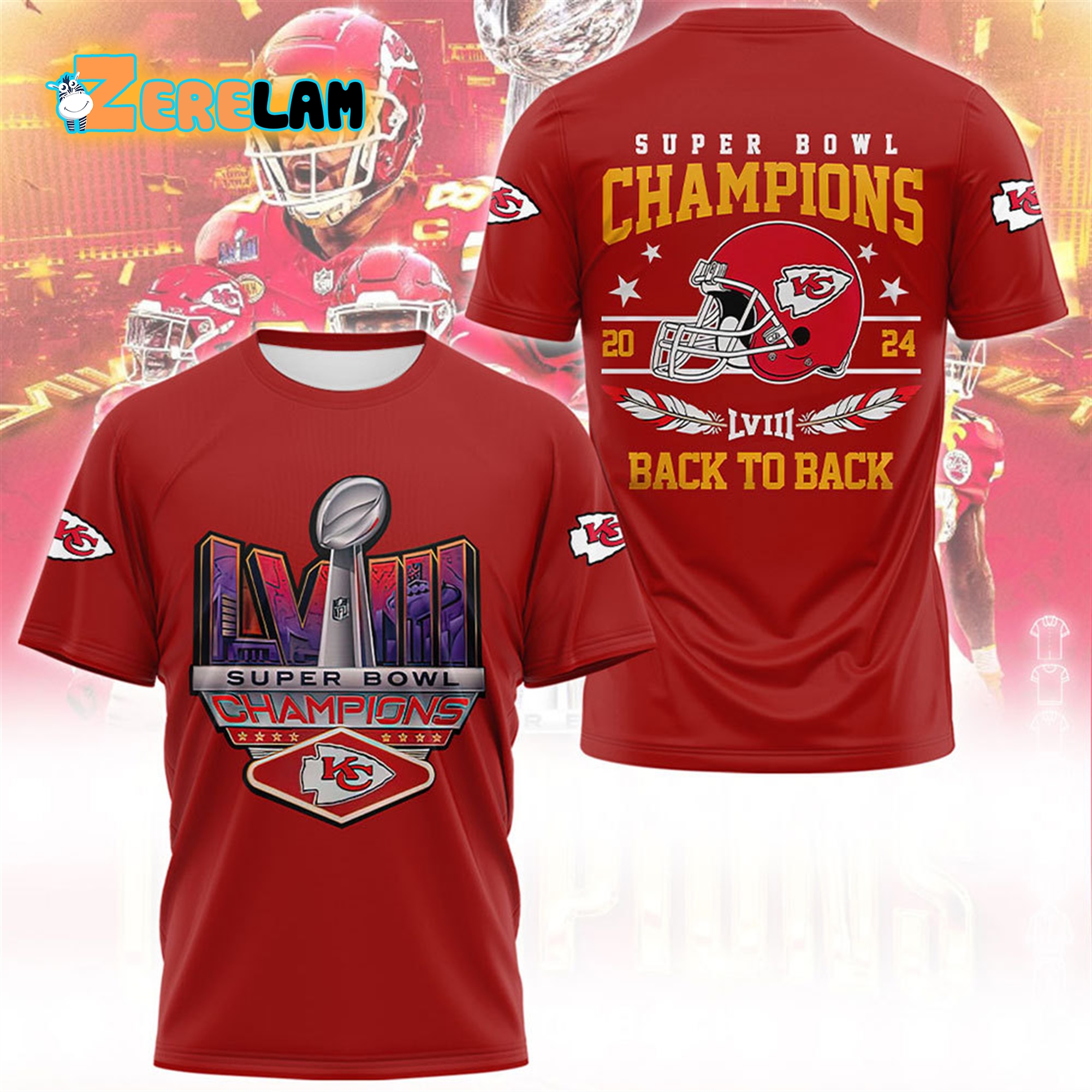 Chiefs Super Bowl Champions 2024 Back To Back Shirt - Zerelam