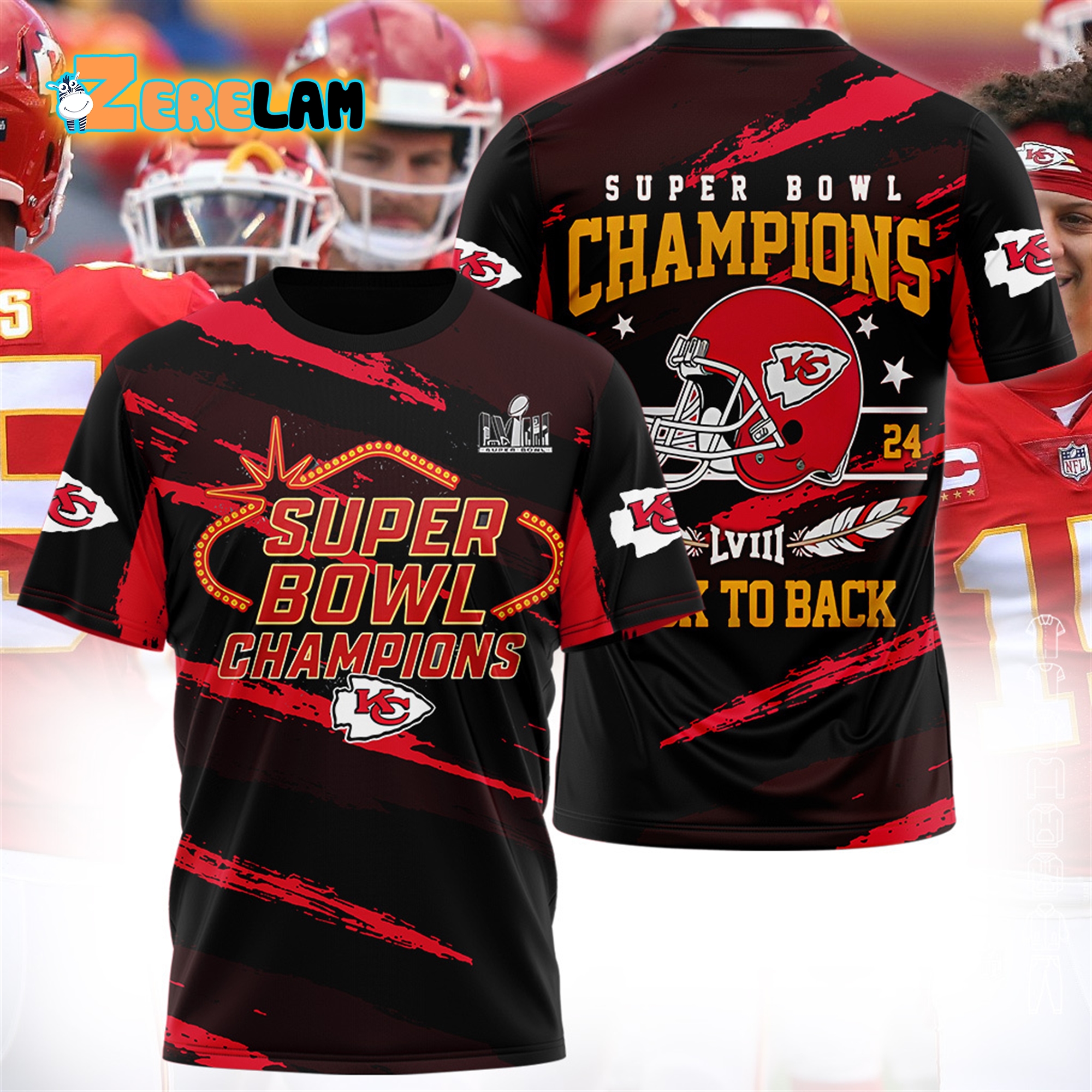 Chiefs Super Bowl Champions LVIII Back To Back Shirt - Zerelam