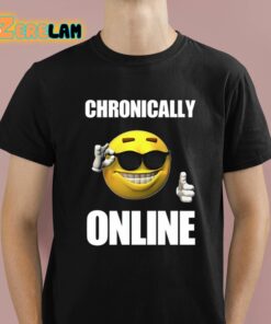 Chronically Online Ironic Thumbs Up Emoji Shirt