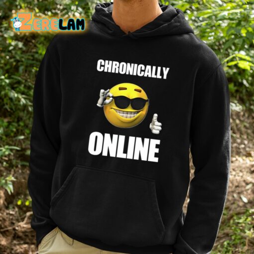 Chronically Online Ironic Thumbs Up Emoji Shirt