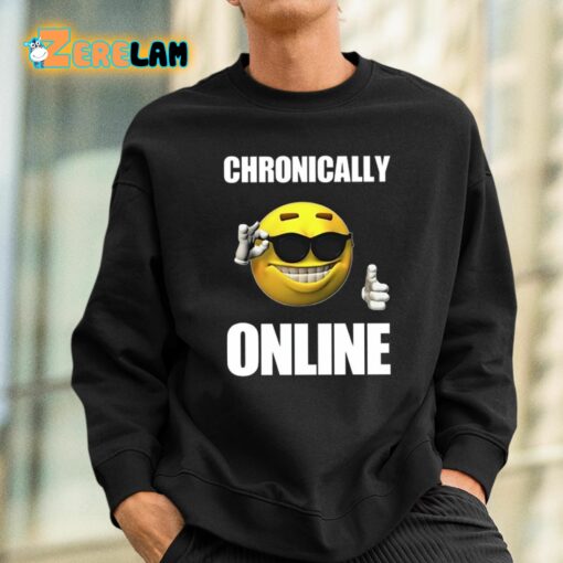 Chronically Online Ironic Thumbs Up Emoji Shirt