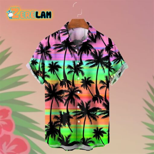 Cinco De Mayo Mexico Ombre Coconut Tree Style Hawaiian Shirt